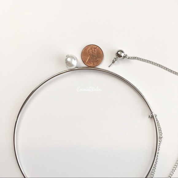 💥3for$28 New Unique Choker Collar Spring Necklace with Attached Earring - Picture 6 of 12